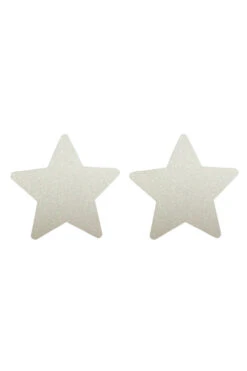 Glitter Star Pasties -3 Wish Sexy Shop WFP2 DNC037 silver front