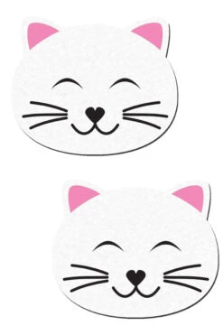 Happy White Kitty Cat Pasties