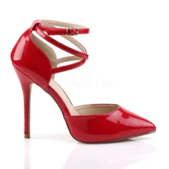 PLEASER 5" Stiletto Red W- Hidden Platform D'Orsay Pump* -3 Wish Sexy Shop amuse 25 r13 74678