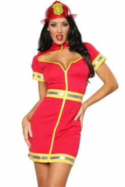 LEG AVENUE Flirty Fire Fighter Costume -3 Wish Sexy Shop api9wbmue 70584