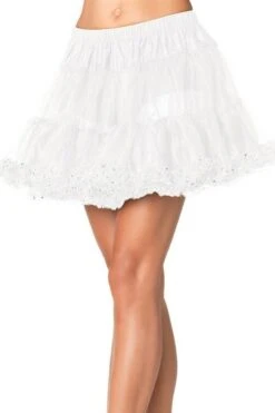 LEG AVENUE Sequin Trimmed Petticoat