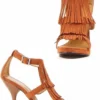Fringe High Heel Fringe Sandals