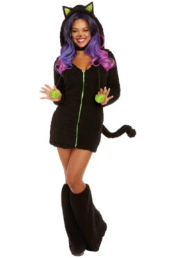 Dreamgirl Fuzzy Black Cat Costume