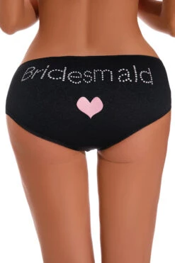 Dreamgirl Rhinestone Bridesmaid Boy Shorts Panties