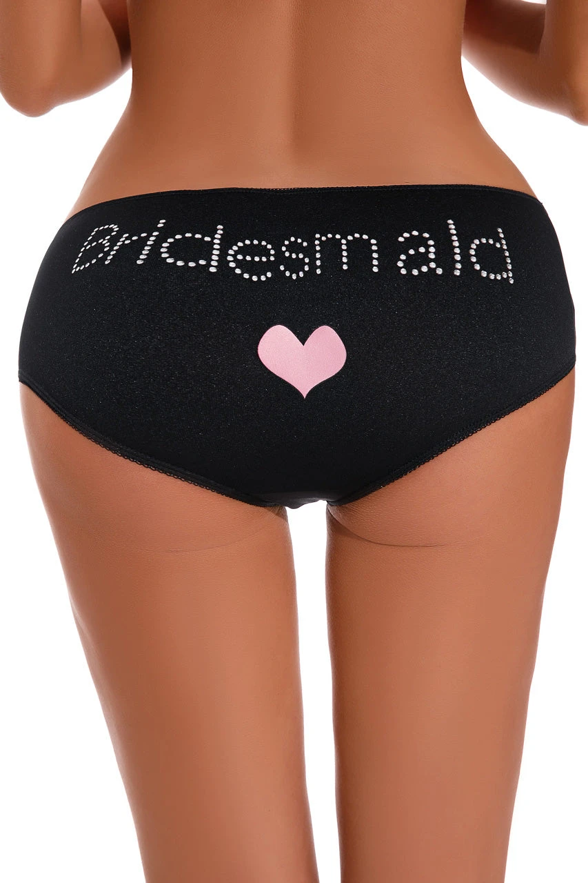 Dreamgirl Rhinestone Bridesmaid Boy Shorts Panties 1 Dreamgirl Rhinestone Bridesmaid Boy Shorts Panties