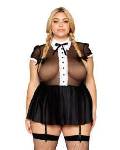 Dreamgirl Plus Size Gothic Schoolgirl Bedroom Costume