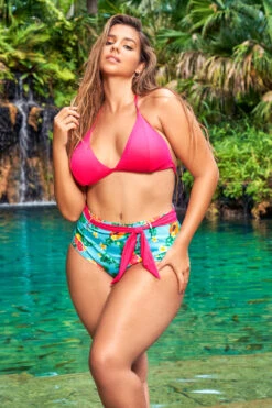 Plus Size Caribbean High Waisted Bikini