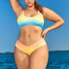 Plus Size Miami Sunset Sport Bikini