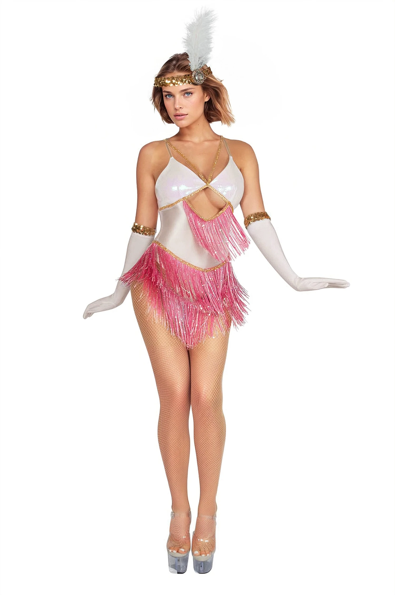Rosé Flapper Costume 3 Rosé Flapper Costume - Image 3