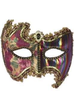 Forum Novelties Rainbow Mardi Gras Venetian Mask