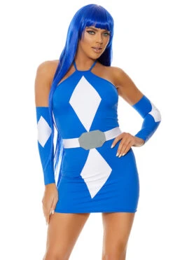 Forplay Blue Mega Power Superhero Costume
