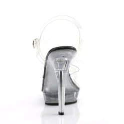 5" Heel Clear-Black Platform Ankle Strap Sandal -3 Wish Sexy Shop lip 108 c b c09 43906