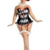 Dreamgirl Plus Size Dark Harlequin Costume