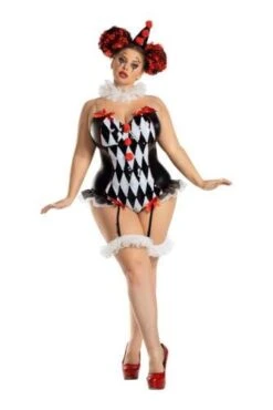 Dreamgirl Plus Size Dark Harlequin Costume