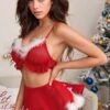 Christmas Eve Mesh Bra Set