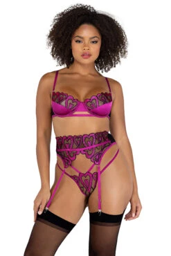 Sweetheart Bra And Garter Set