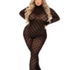 Plus Size Sheer Playboy Bunny Bodysuit