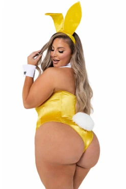Plus Size Classic Playboy Bunny Costume -3 Wish Sexy Shop rcpb127x yellow back