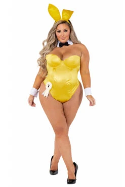 Plus Size Classic Playboy Bunny Costume -3 Wish Sexy Shop rcpb127x yellow front