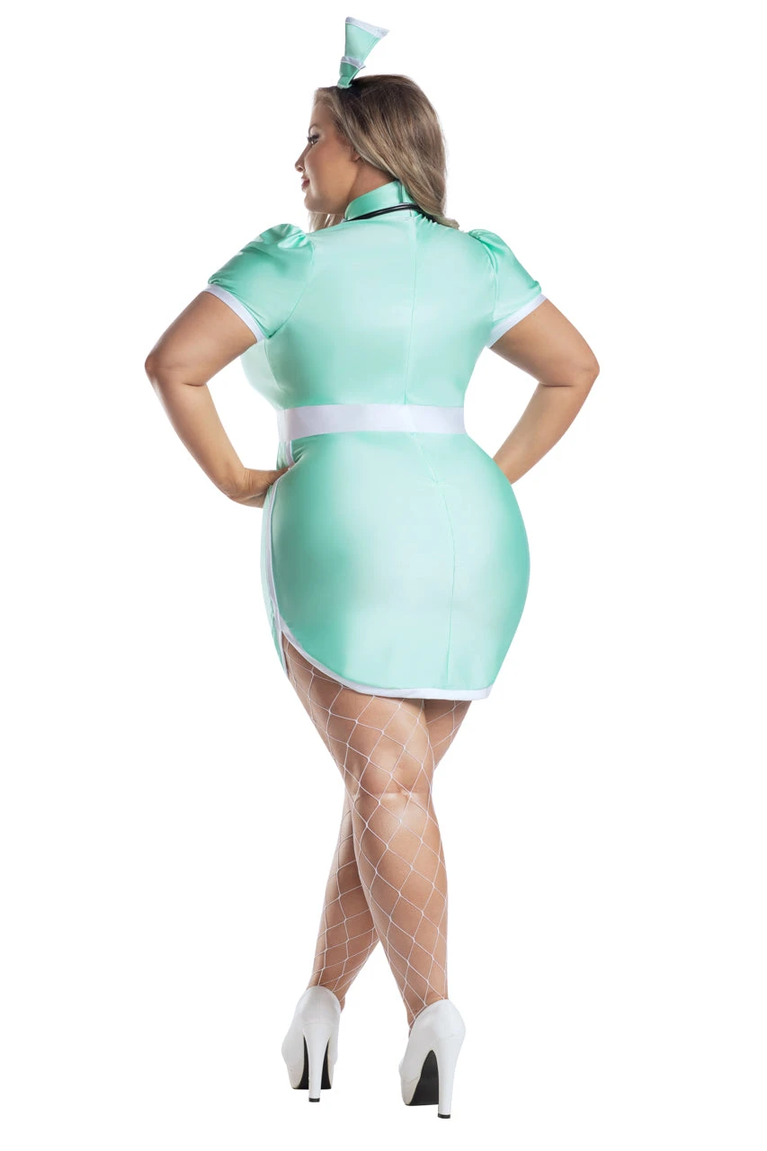 Plus Size Sexy Scrubs Nurse Costume 2 Plus Size Sexy Scrubs Nurse Costume - Image 2