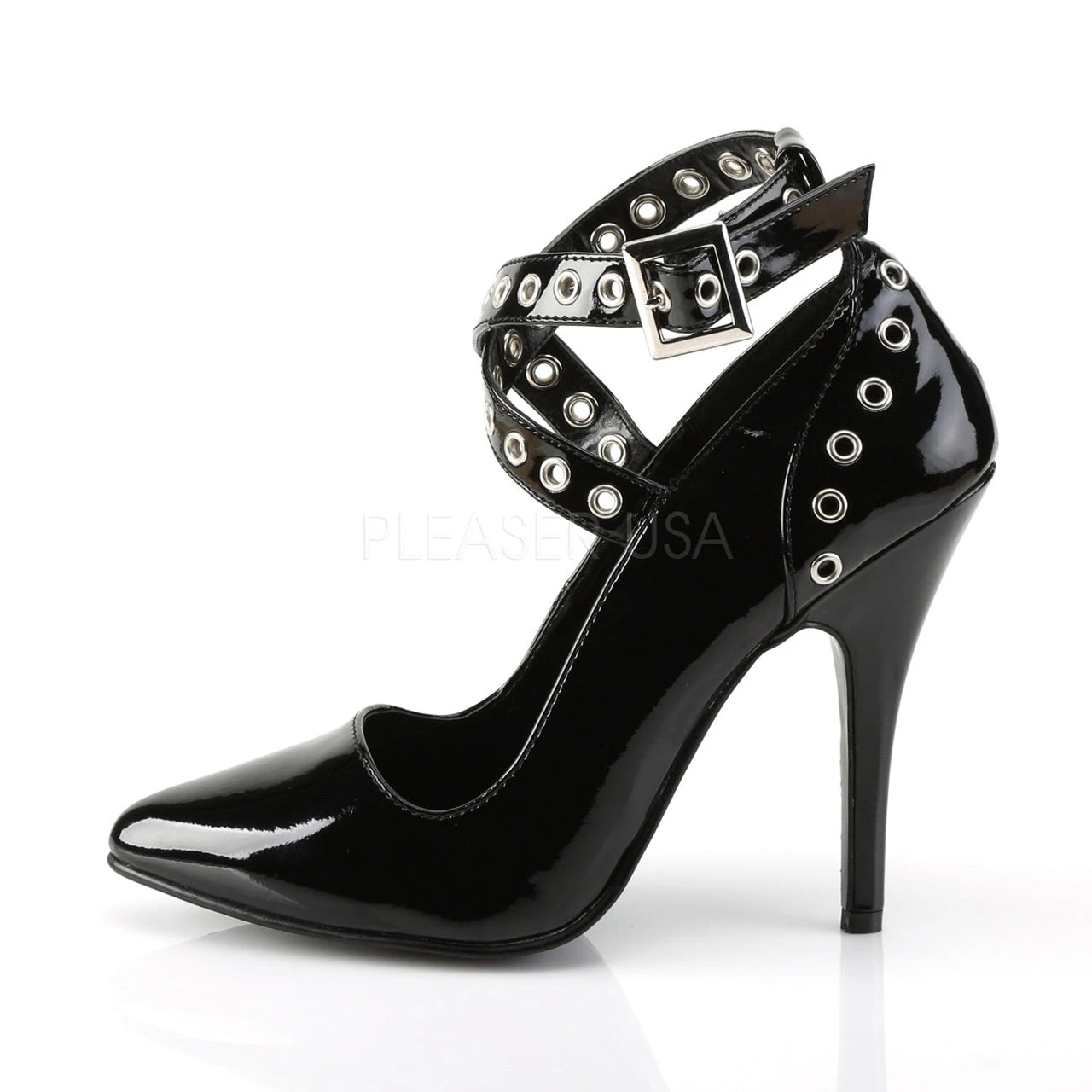 PLEASER 5" Black Criss-Cross Shoes* 2 PLEASER 5" Black Criss-Cross Shoes* - Image 2