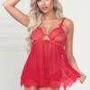 Lovely Eyelash Lace And Mesh Babydoll