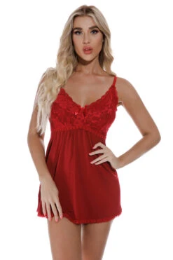 Blissful Babydoll Set -3 Wish Sexy Shop w1685 red front 2