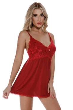 Blissful Babydoll Set -3 Wish Sexy Shop w1685 red front 3