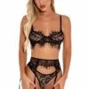Seduce Me Lace Bra And Garter Set