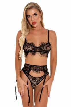 Seduce Me Lace Bra And Garter Set