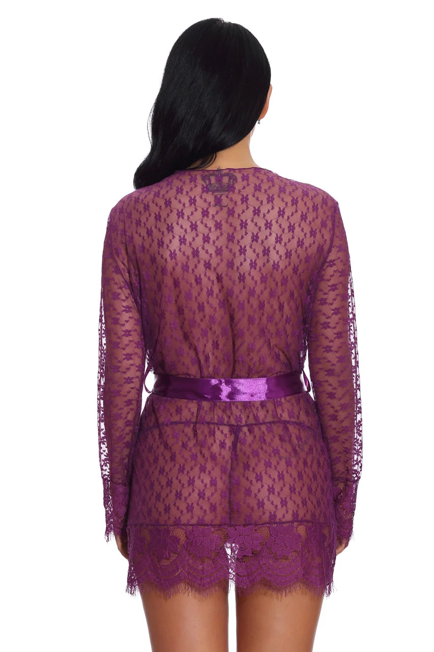 Lovely Lace Cheeky Robe 9 Lovely Lace Cheeky Robe - Image 9