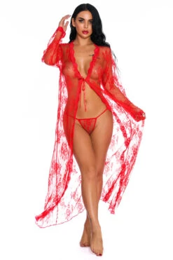 Long Lace Flyaway Robe 20 Long Lace Flyaway Robe -3 Wish Sexy Shop w3637 red 20front 3 6b5fa99c ab15 4672 83aa ae3a878ccf90